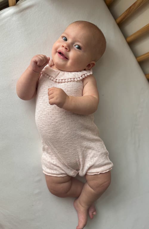 L'ovedbaby Pointelle Organic Cotton Bubble Romper In Cotton Candy