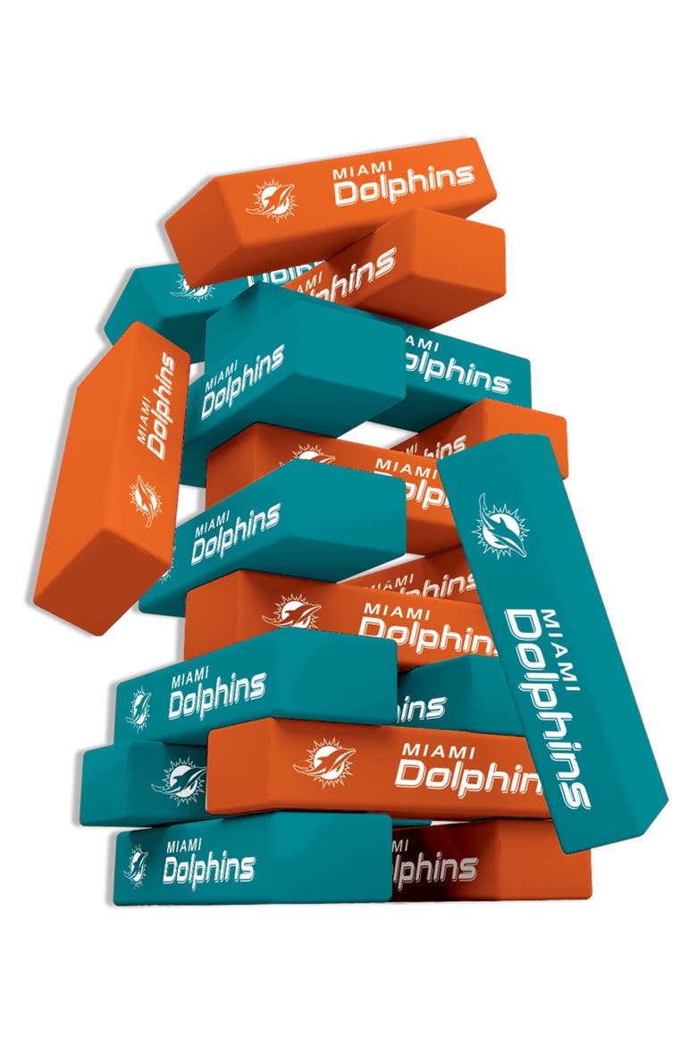 Miami Dolphins Tumble Tower, Alternate, color, Multicolor