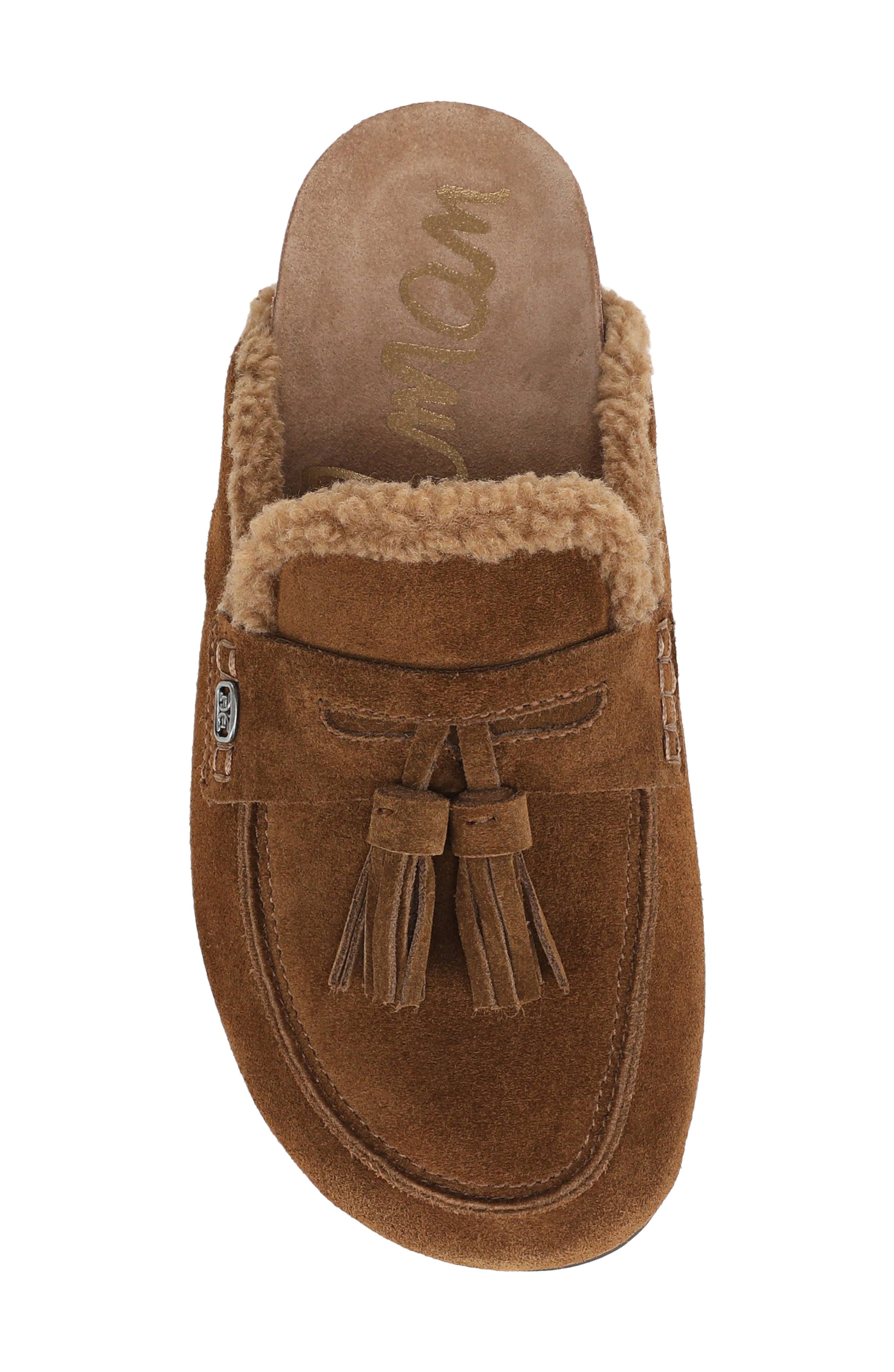 Astrid Genuine Shearling Lined Mule, Alternate, color, WARM NUTMEG