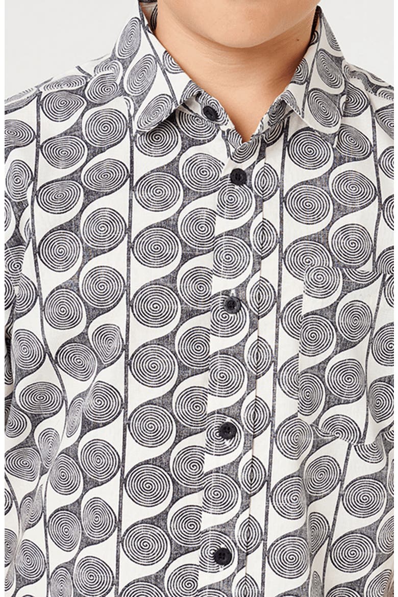 Kids' Artist of the Search Yardy Short Sleeve Button-Up Shirt, Alternate, color, WASHED BLACK