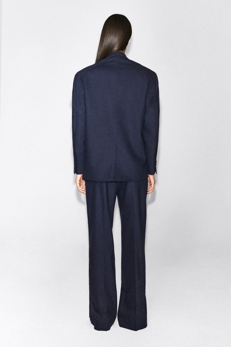 Structured Wool-Blend Blazer, Alternate, color, NAVY