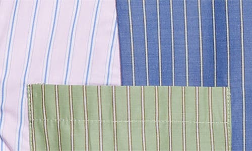 Stine Goya Stripe Peplum Organic Cotton Shirt In Multi