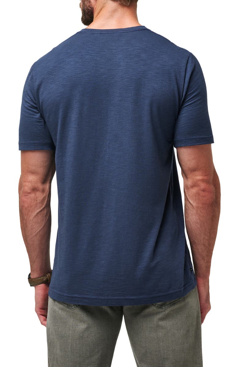 TravisMathew Cloud Trim Fit Slubbed T-Shirt, Alternate, color, Mood Indigo
