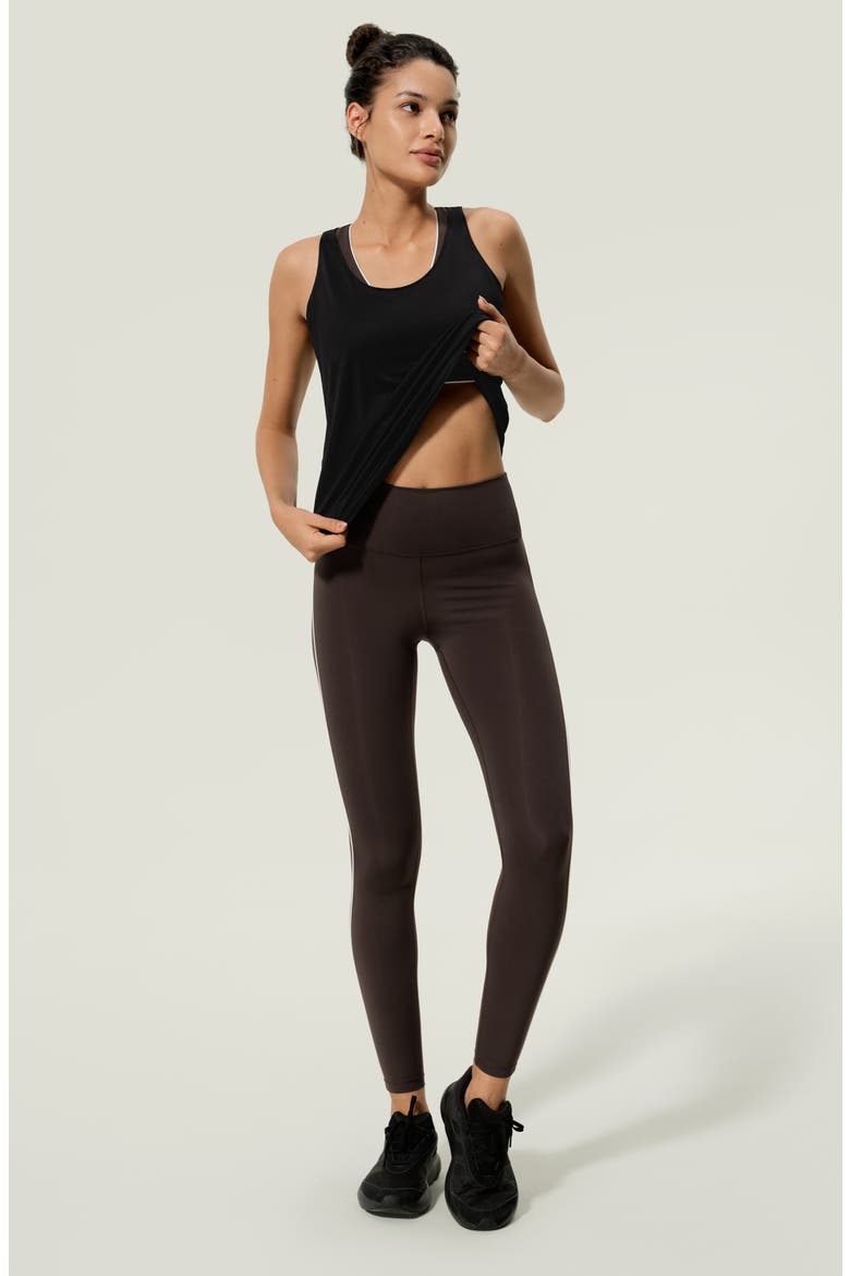 Women's Silk Contour High Rise Streamlined Leggings, Alternate, color, Coffee Bean