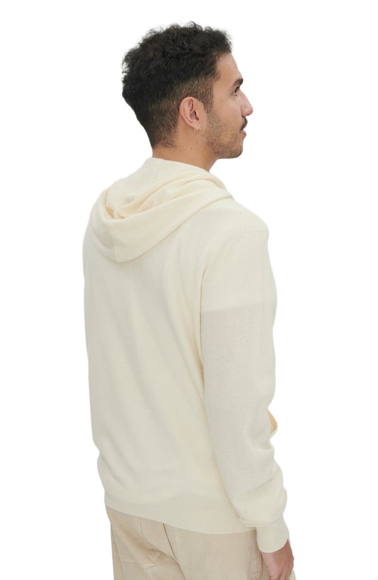 GOBI Mongolian Cashmere Cashmere Zip Hoodie, Alternate, color, Marshmallow
