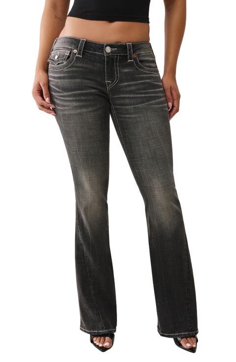 Joey Flap Pocket Low Rise Flare Jeans (Tranquil Dream)