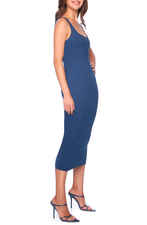 Susana Monaco Extreme Midi Tank Dress In Blue