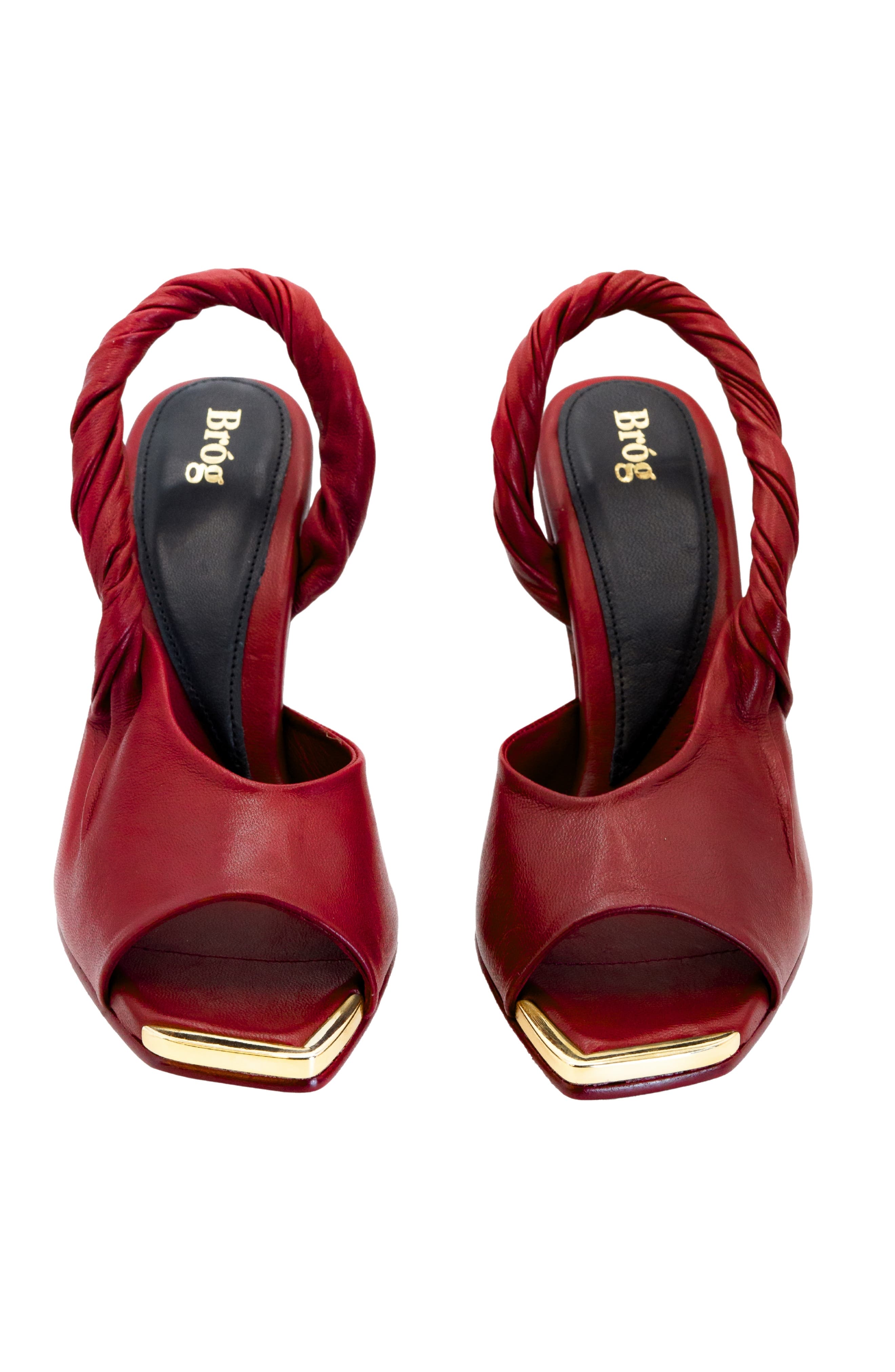 Orla Twisted Strap Slingback Cone Heel Merlot, Alternate, color, Merlot