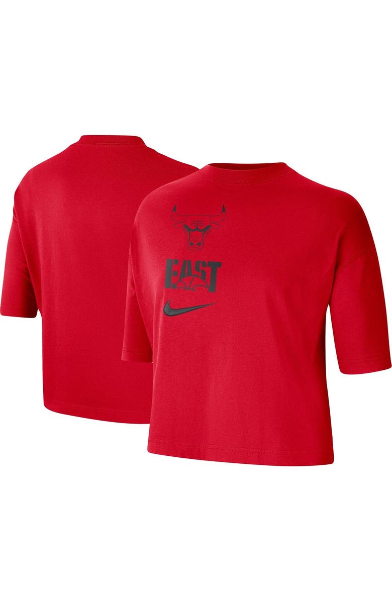 Nike Women's Nike Red Chicago Bulls Essential Boxy T-Shirt, Main, color, Red