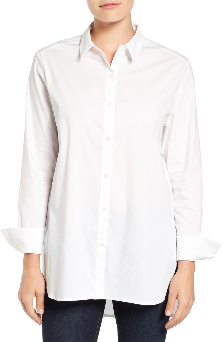 Bobeau Poplin Boyfriend Shirt, Main, color,