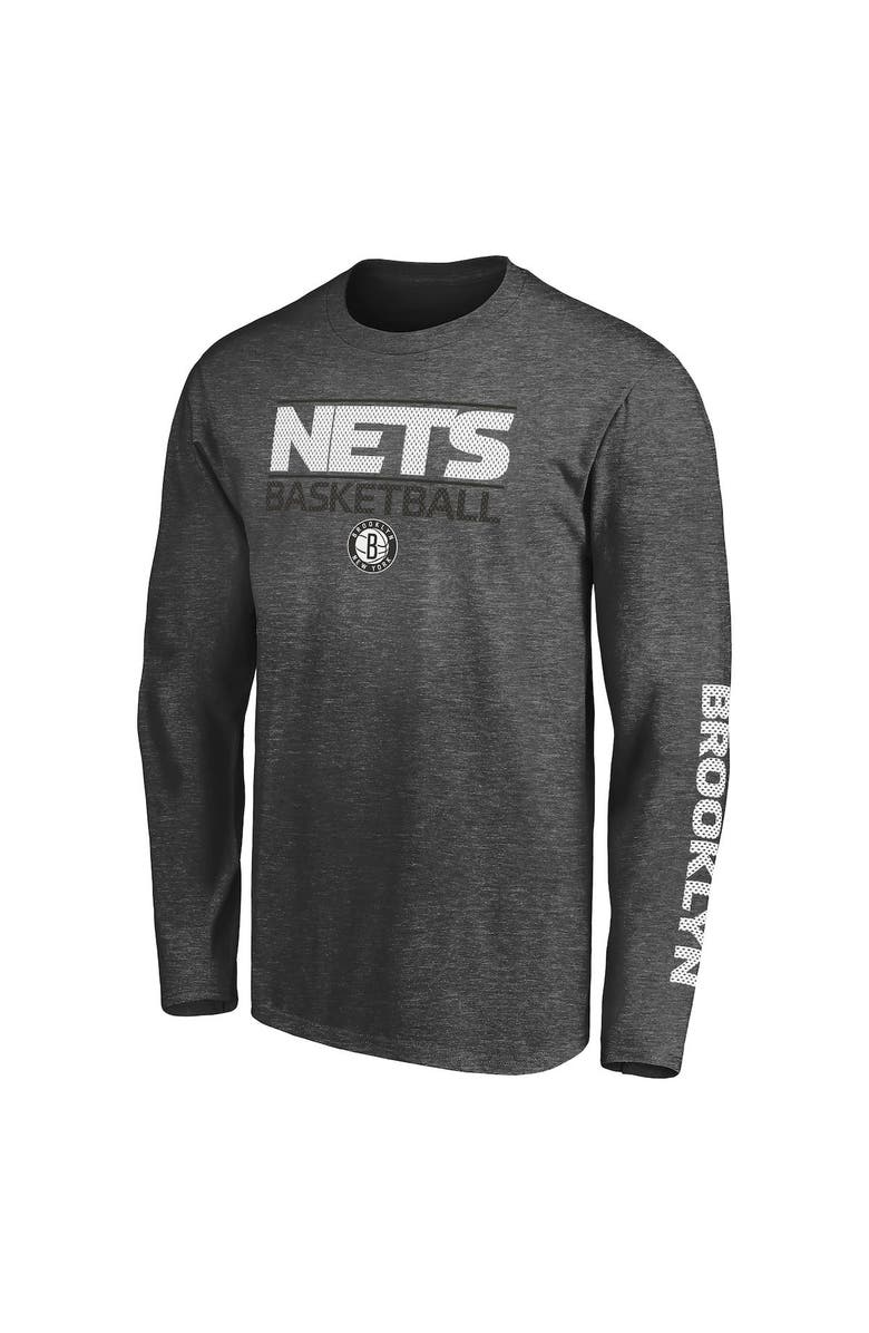 FANATICS Men's Fanatics Branded Black/Heathered Charcoal Brooklyn Nets T-Shirt Combo Set, Alternate, color, 