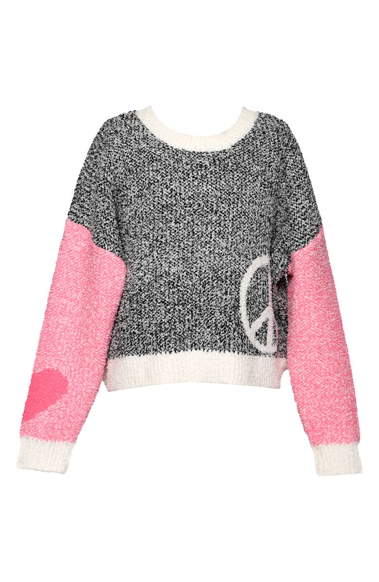 Hannah Banana Kids' Colorblock Sweater, Main, color, Pink Multi