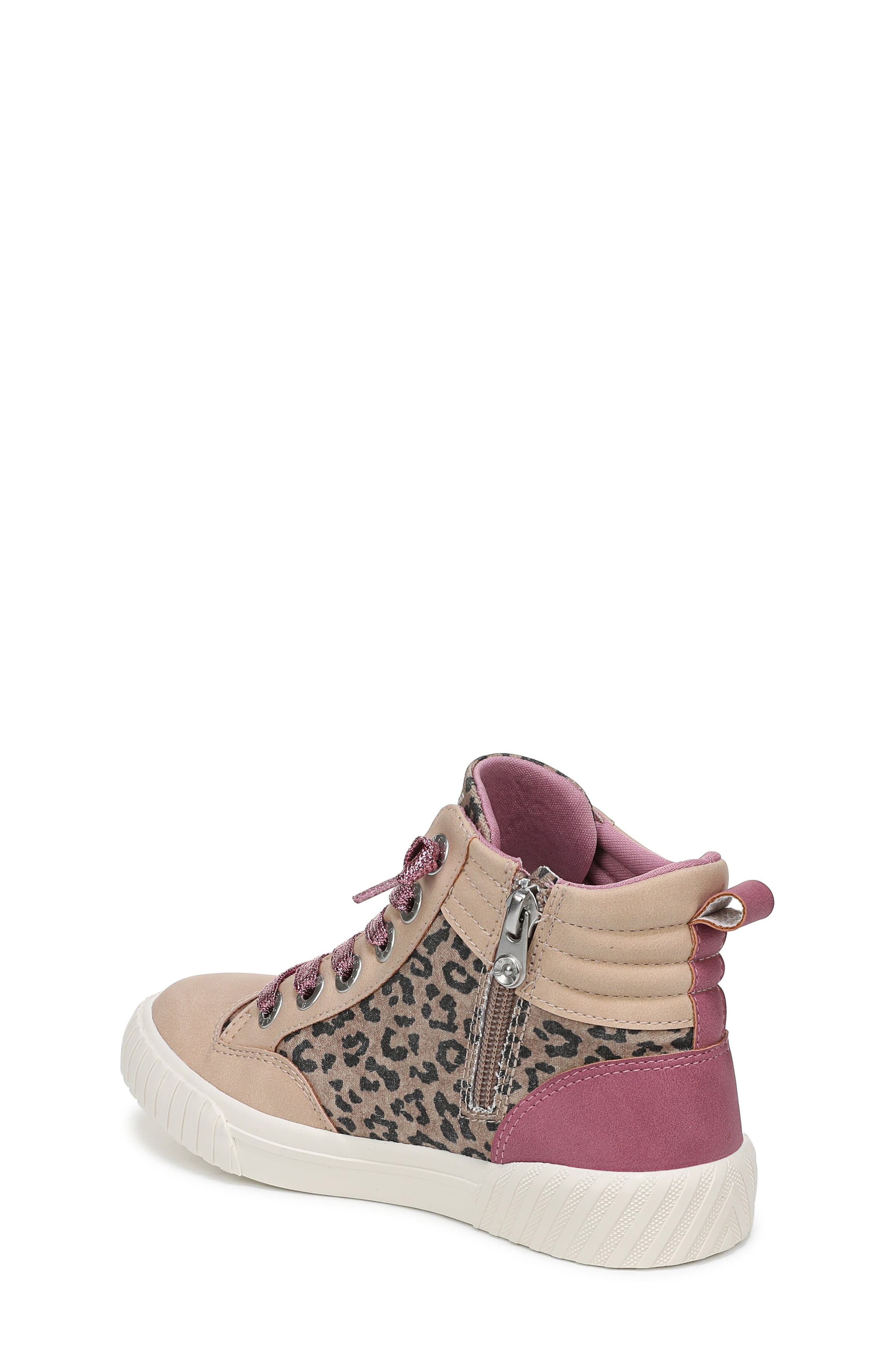 Blowfish Malibu Kids' Wanderland High Top Sneaker, Alternate, color, Leopard Canvas