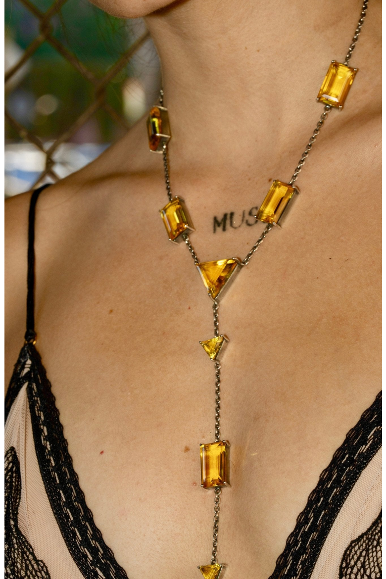 Slink Y-Chain Necklace, Alternate, color, Golden