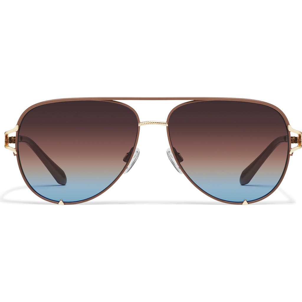 Quay High Key Twist 60mm Gradient Aviator Sunglasses In Multi