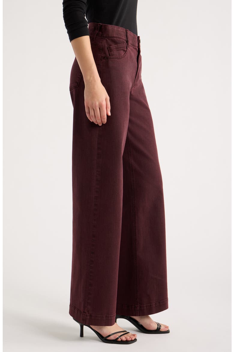 Sam High Waist Wide Leg Jeans, Alternate, color, WASHED OXBLOOD