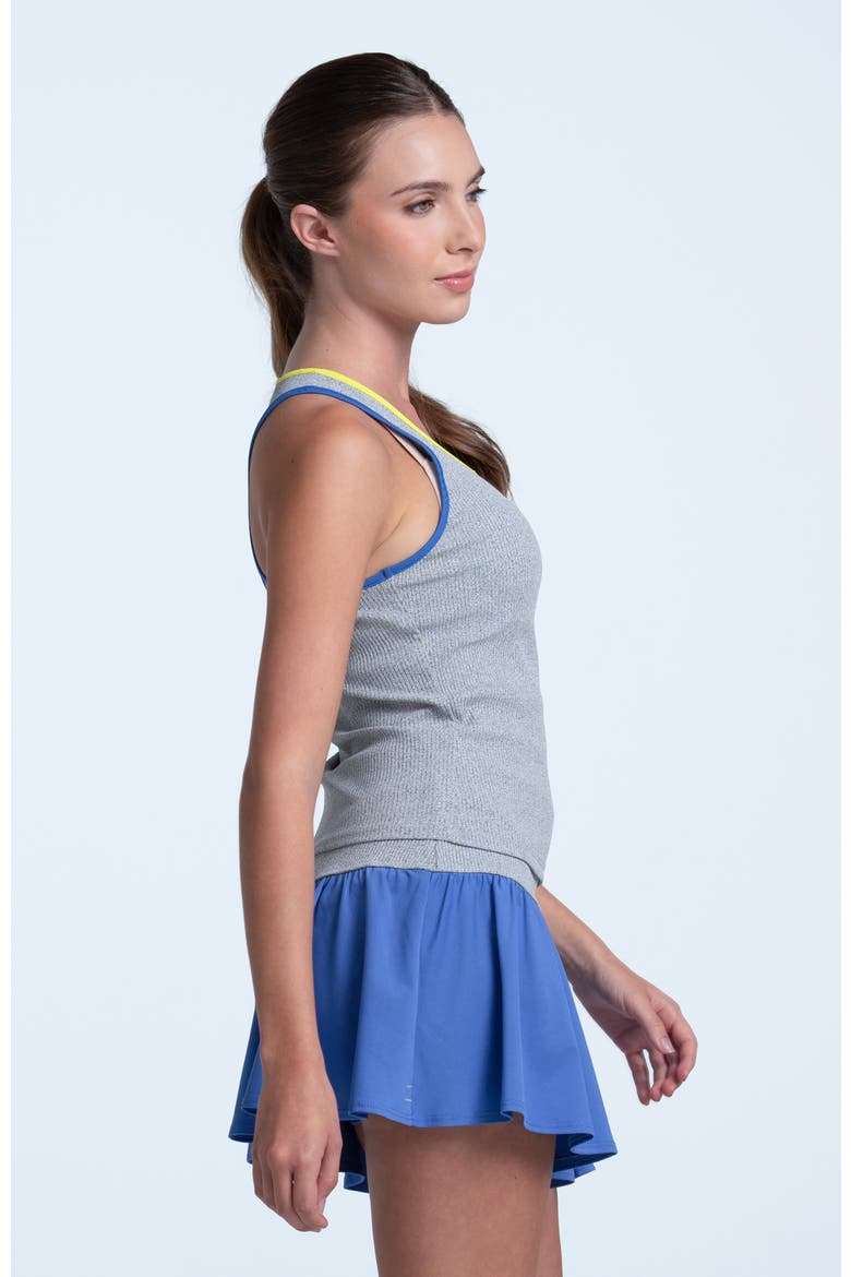 Womens' Court Rib Racerback Tank, Alternate, color, Heather Grey
