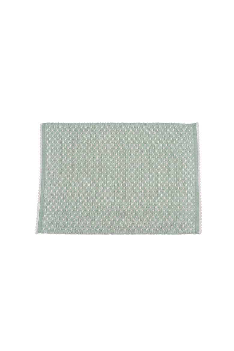 Bahar Cool Mint 100% Cotton Set of 4 Placemats 14" x 20", Main, color, Green