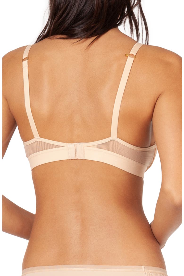The Lace No-Wire Push-Up Bra, Alternate, color, TOASTED ALMOND
