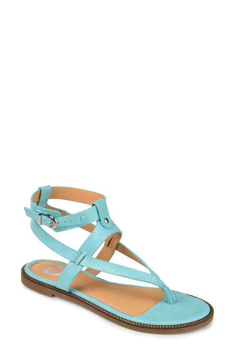 Tangie Snake Embossed Strappy Sandal (Women)