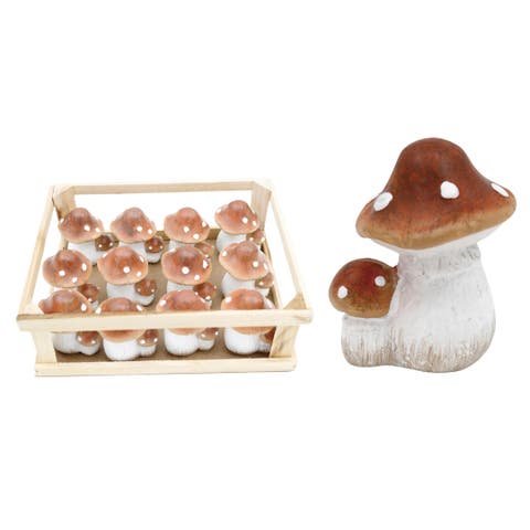 Resin Mushroom Couple Crate Set of 12 Spring Home Decorations Decorative Objects