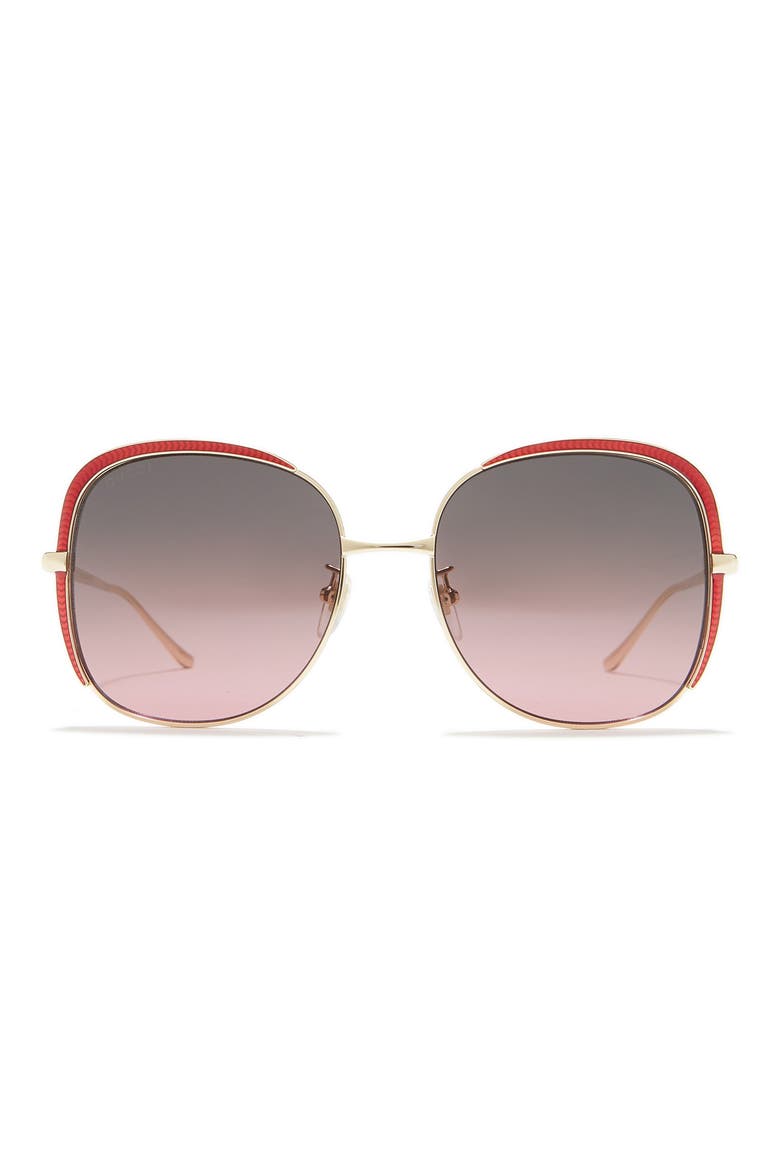 58mm Square Sunglasses, Main, color, GOLD GOLD MULTICOLOR