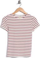 L'AGENCE Ressi Stripe Crew T-Shirt