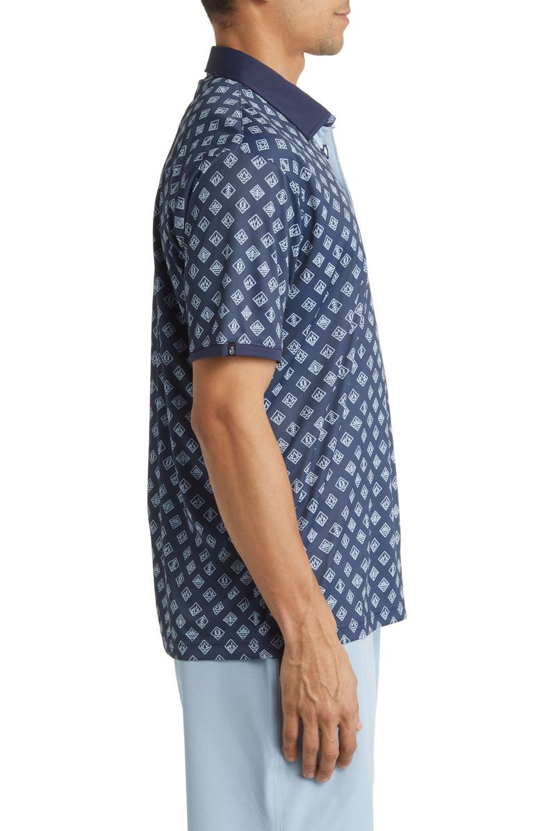 Swannies Jackson Geo Pattern Golf Polo, Alternate, color, Navy-Sky