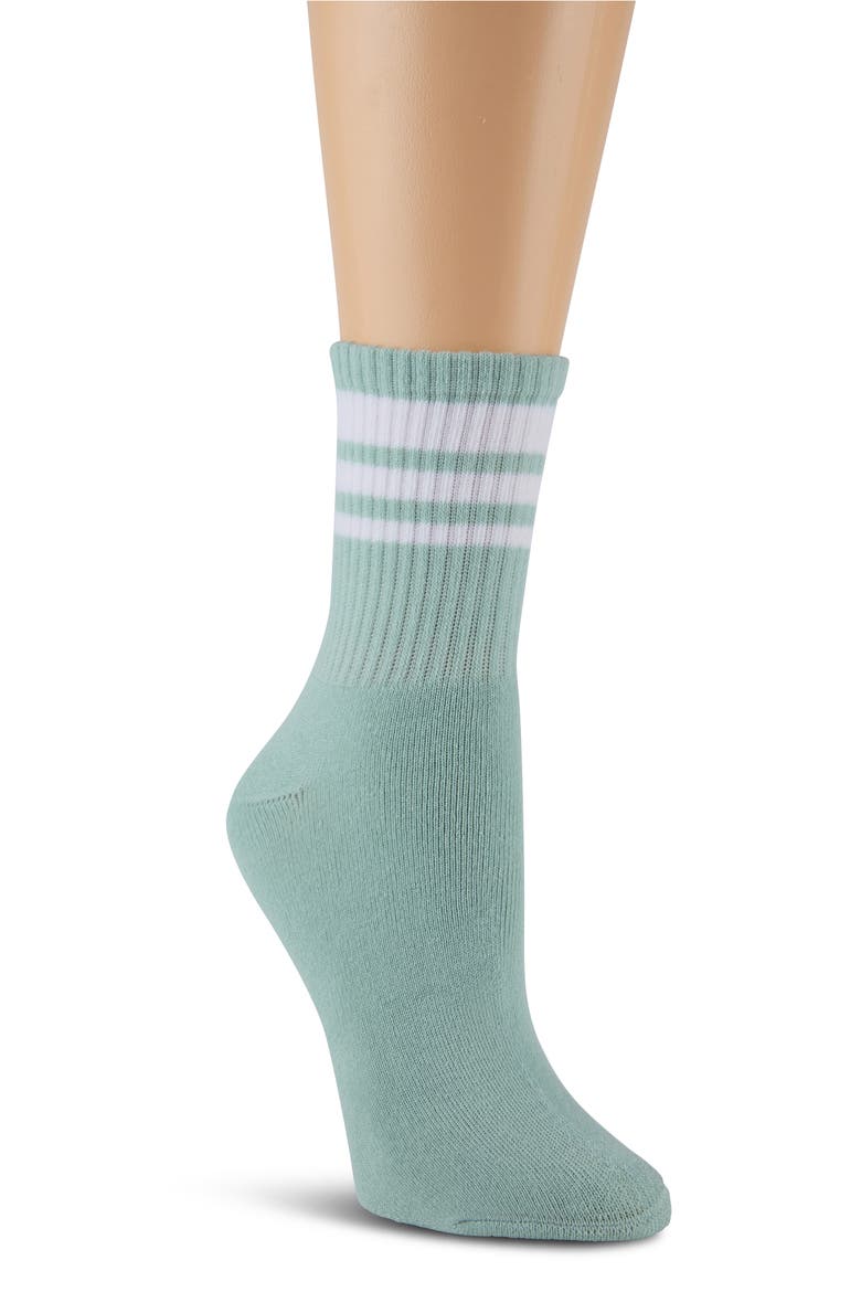 6-Pack Full Cushion Crew Socks, Alternate, color, SILT GREEN/ WHITE