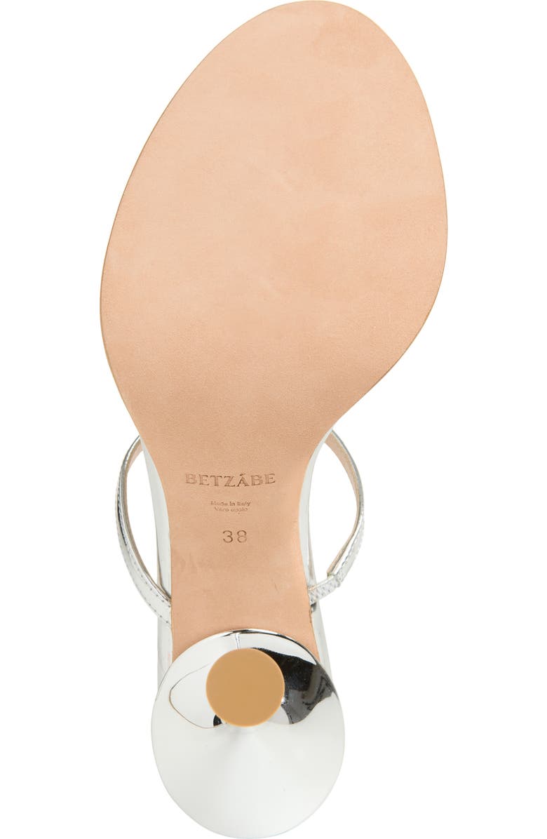 BETZÁBE Anita Crystal Embellished Metallic Sandal, Alternate, color, Metallic Silver