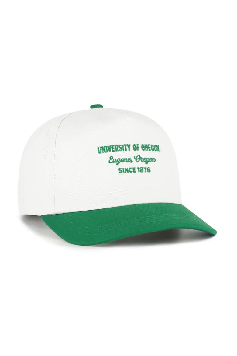 Men's '47 White Oregon Ducks Contemporary Basics Two-Tone Hitch Adjustable Hat, Alternate, color, White