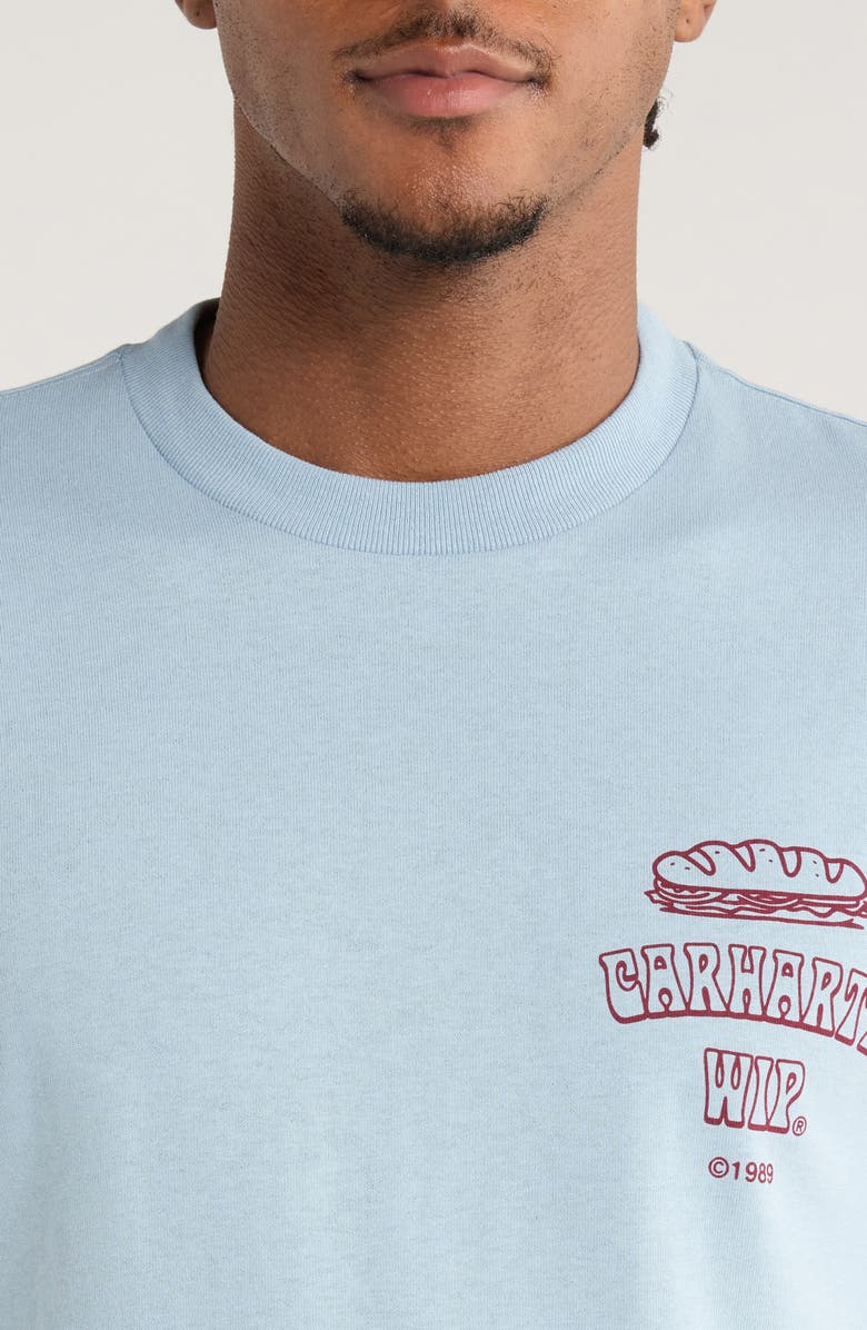 Carhartt Work In Progress Sandwich Organic Cotton Graphic T-Shirt, Alternate, color, Blue Fog