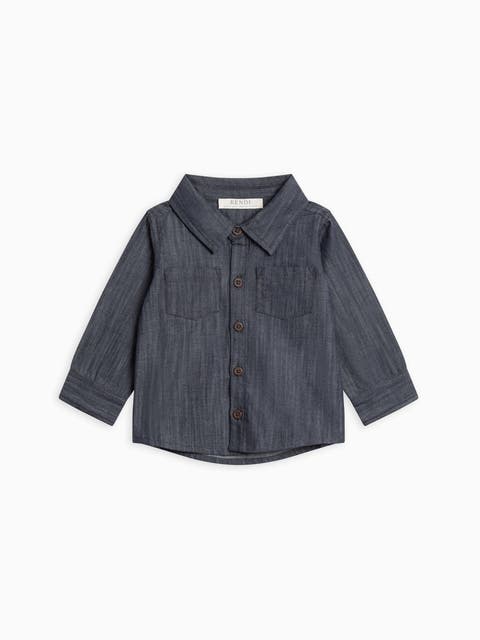 Hayes Chambray Long Sleeve Collared Shirt (Baby)