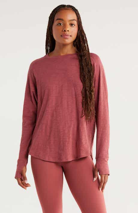 Zella Relaxed Washed 2.0 Long Sleeve Slub Tee