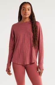 Zella Relaxed Washed 2.0 Long Sleeve Slub Tee