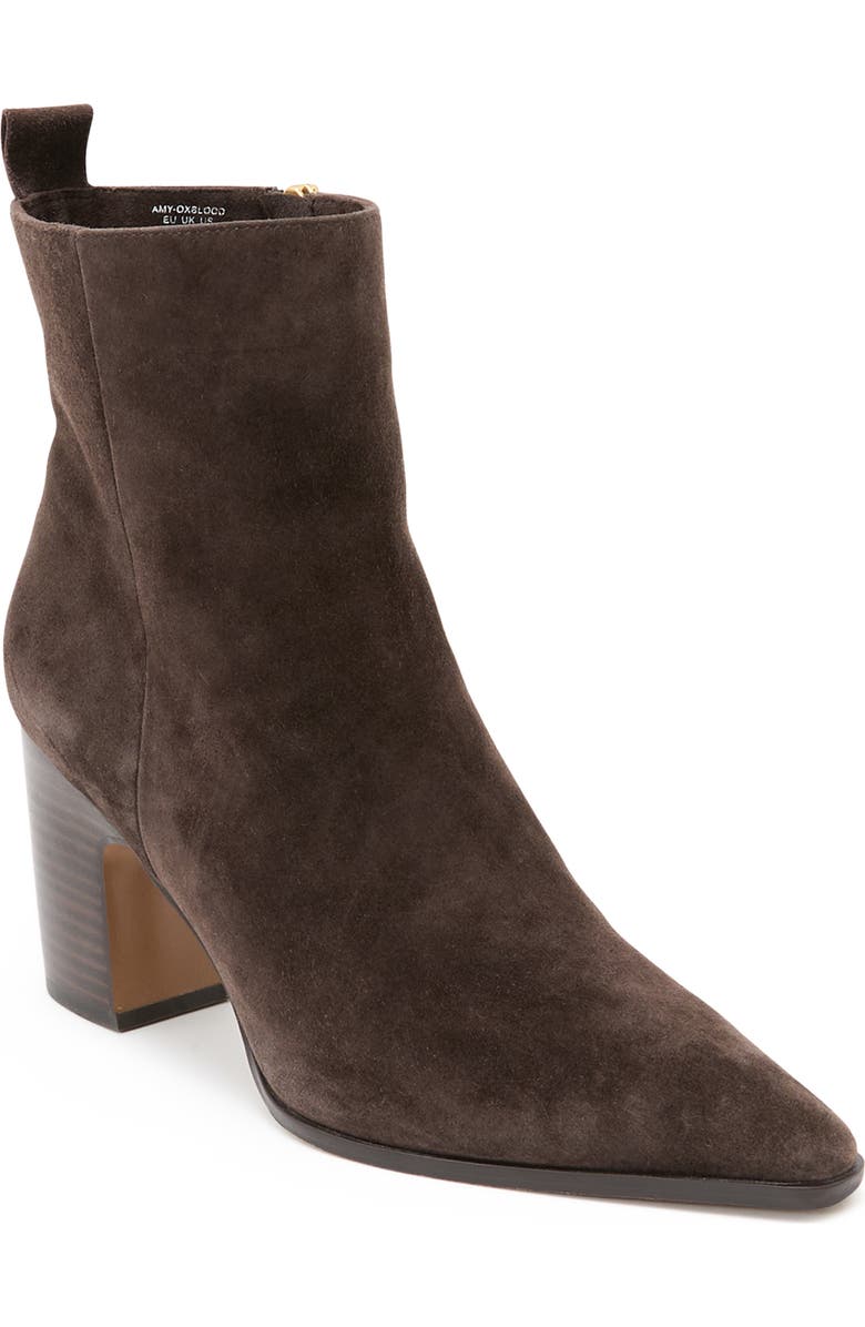 Reiss Amy Pointed Toe Bootie, Main, color, Chocolate