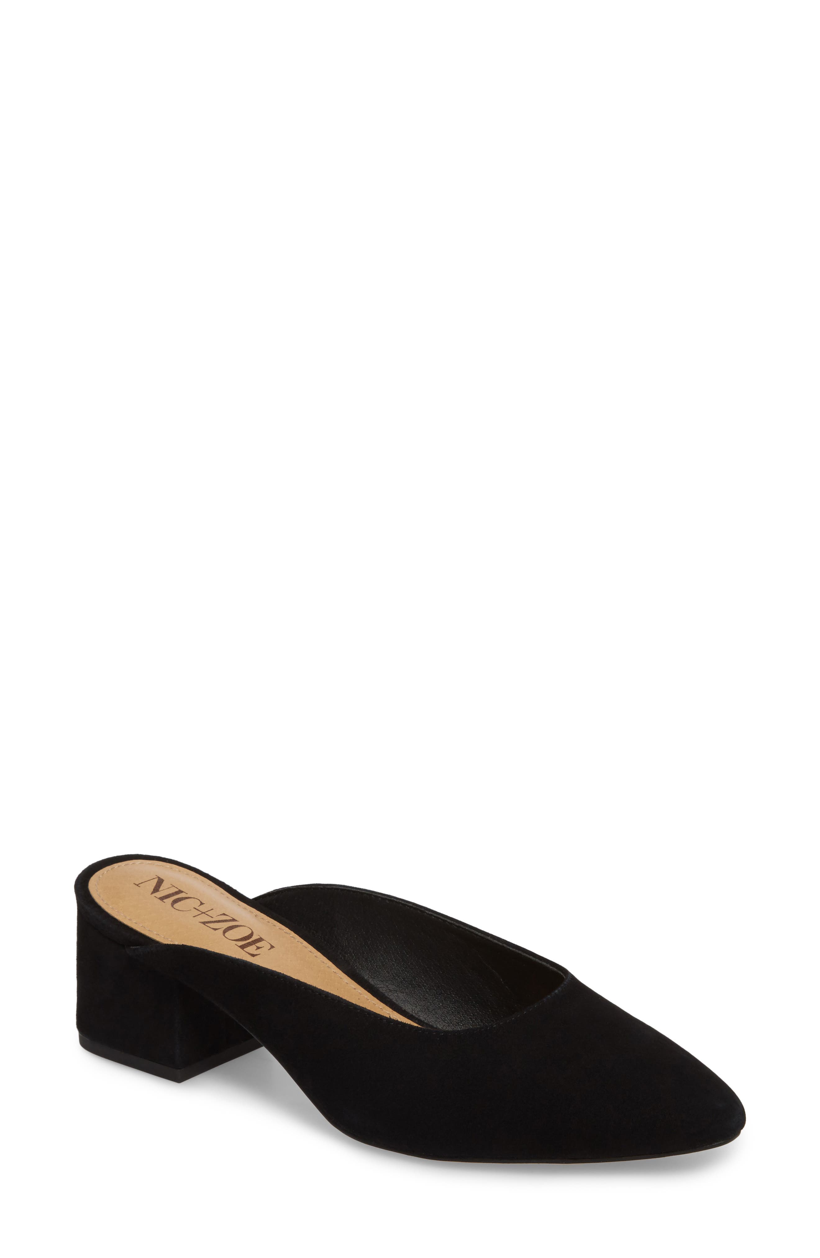 Jayla Mule, Main, color, BLACK SUEDE