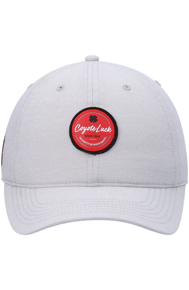 Black Clover Men's Gray South Dakota Coyotes Oxford Circle Adjustable Hat, Alternate, color, 
