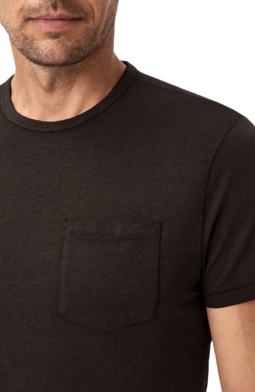 John Varvatos Bond Burnout Pocket T-shirt In Brown