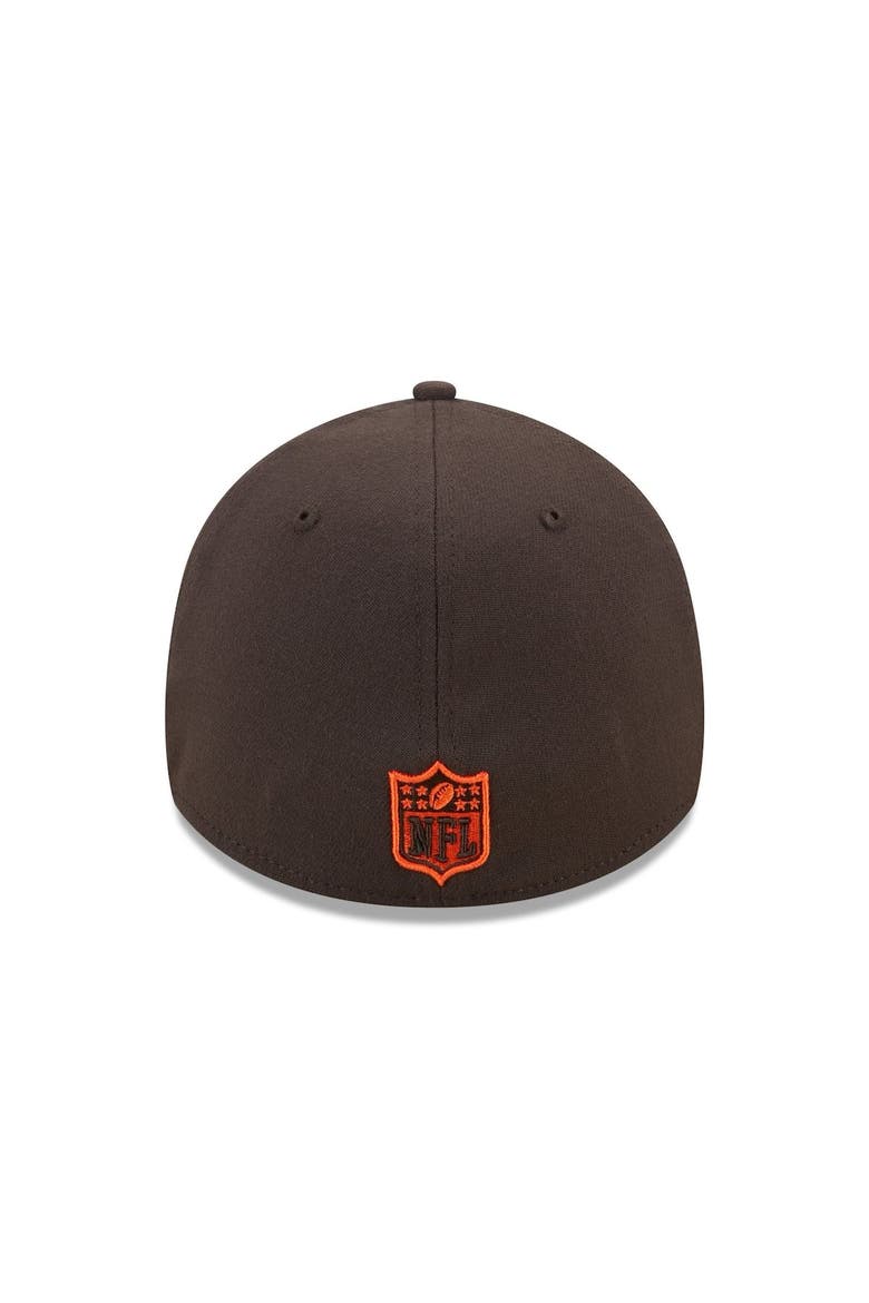 Men's New Era Orange/Brown Cleveland Browns Shattered 39THIRTY Flex Hat, Alternate, color, Orange