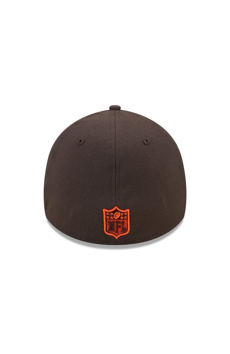 New Era Men's New Era Orange/Brown Cleveland Browns Shattered 39THIRTY Flex Hat, Alternate, color, 