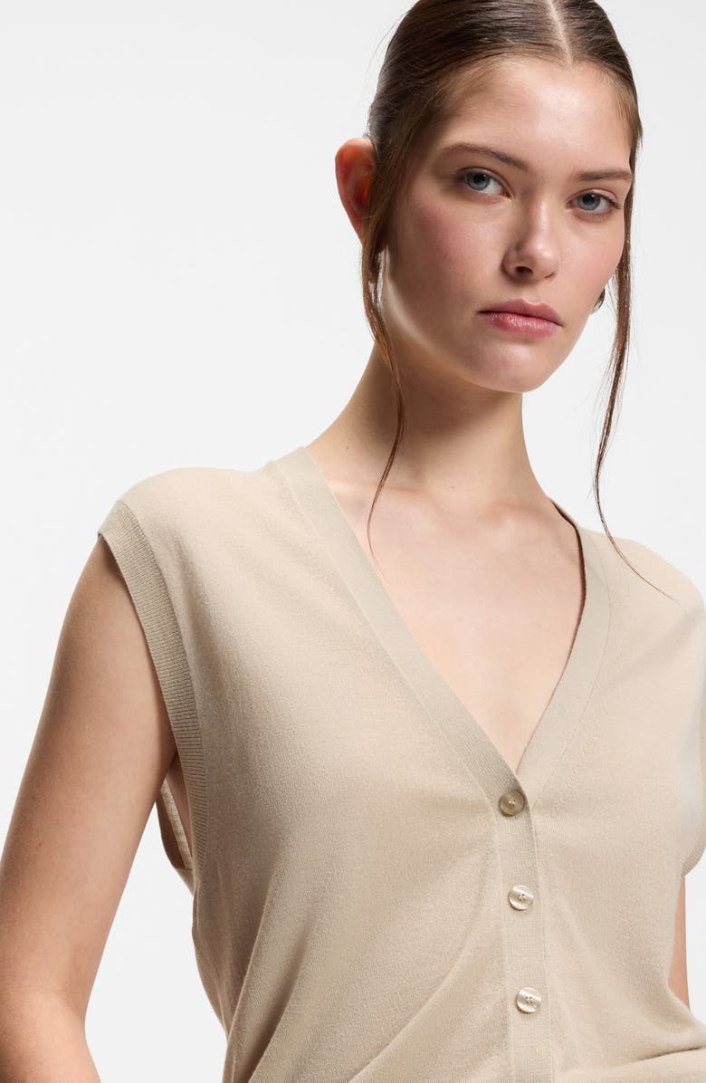 BOSS Fumi Sweater Vest, Alternate, color, Pumice