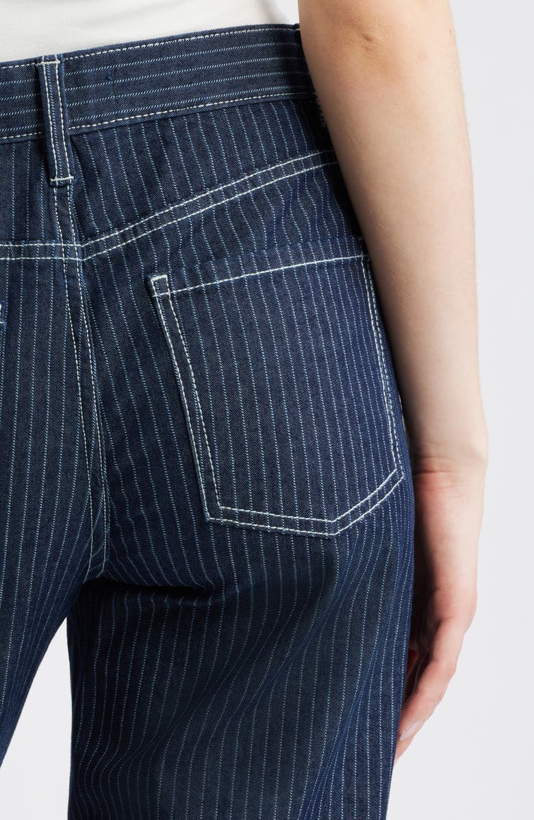 MANGO Isola Stripe Straight Leg Jeans, Alternate, color, Indigo Blue