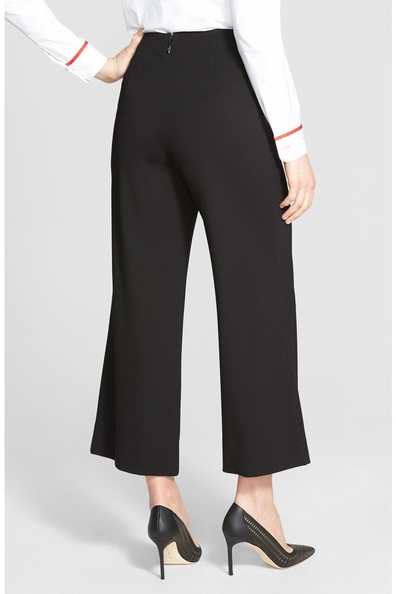 Wide Leg Crop Pants, Alternate, color, BLACK