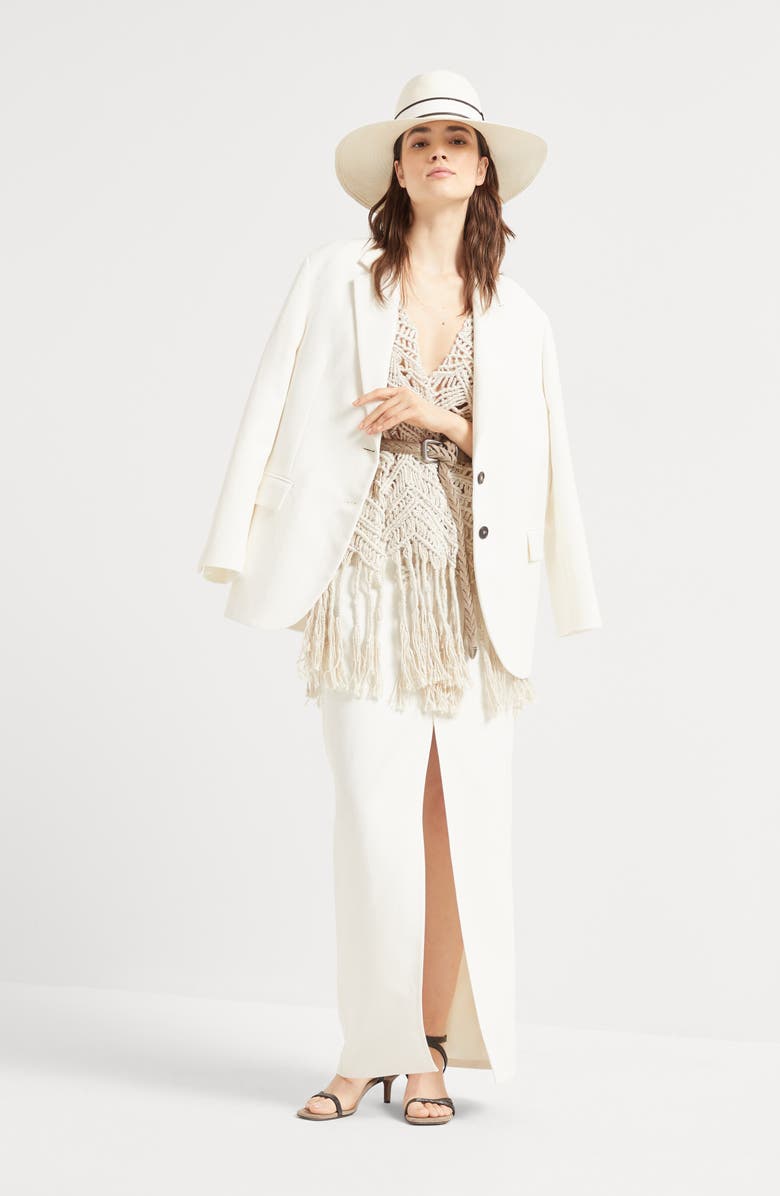 Brunello Cucinelli OPERA Dazzling Macramé cardigan, Alternate, color, 