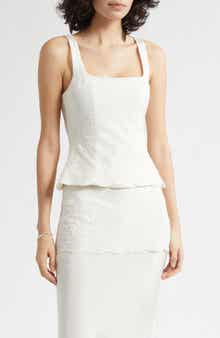 Cove Embroidered Stretch Silk Tank