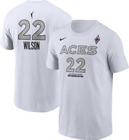 Nike Men's Nike A'ja Wilson White Las Vegas Aces Name & Number Heroine Edition T-Shirt