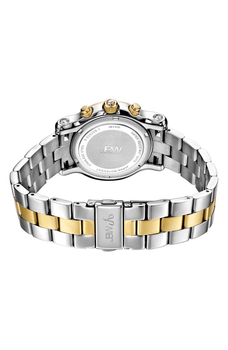 JBW Laurel Bracelet Chronograph Watch, 38mm, Alternate, color, 