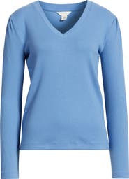 Caslon® Long Sleeve Rib T-Shirt