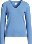 Caslon® Long Sleeve Rib T-Shirt